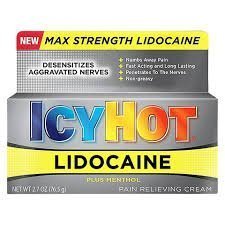 Icyhot Lidocaine Plus Max Strength Menthol Pain Relieving Cream 2.7 oz (Pack of 2)