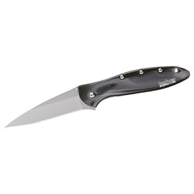 Kershaw Ken Onion Black & White Leek Folding Knife with Speed Safe