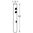 Falcon 3 Inch Diameter 42 Inch Tall Natural Gas Post
