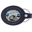 Jacksonville Jaguars Fine Leather/Pewter Key Ring - NFL Football Fan Shop Sports Team Merchandise