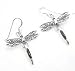 Sterling Silver Filigree Dragonfly Black Onyx Earrings