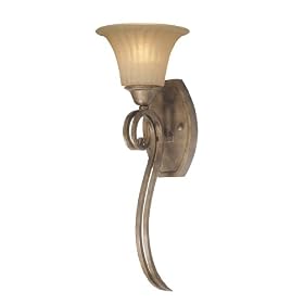 Thomas Lighting M1921-45 Olympia One-Light 7-1/2-Inch W by 21-Inch H Wall Sconce, Artisan Bronze