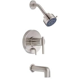 Danze D500058BN Parma Single-Handle Tub and Shower Faucet with 3-inch 3-function Shower Head, Brushed Nickel