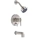 Danze D500058BN Parma Single-Handle Tub and Shower Faucet with 3-inch 3-function Shower Head, Brushed Nickel
