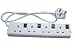 Electronics : 4 Way Anti Surge Strip - Individually Switched