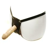 Doc Johnson Realistic 6 Inch Flesh Dildo and Black Leather Strap On Harness