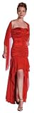 Plus Size Sexy Shirred Satin w/Contrast Layered Open Front Long Evening/ Prom/ Bridesmaid Dress + Scarf