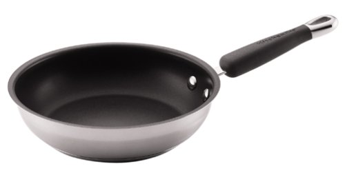 KitchenAid Gourmet Essentials Brushed Stainless-Steel Nonstick 8-Inch Open Skillet