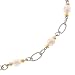 Faux Pearl Two Tone Sterling Silver Necklace
