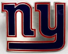 New York Giants Enamel Pewter Buckle, NFL Football Buckle