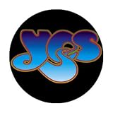 Rock Band YES classic LOGO black metal BUTTON