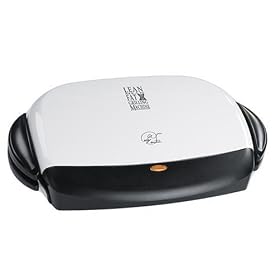 Click here to buy George Foreman Jumbo Stainless Steel Electric Grill GR31SB White by Salton.