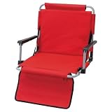 Red Stadium Seat with Folding Metal Frame