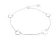 Sterling Silver 4 Polished Circles Anklet