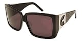 FERRE SUNGLASSES SQUARE WOMENS BLACK PALLADIUM FRAME | SMOKED LENS GF957 01