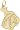 Michigan, Gold Plated Silver Charm by Rembrandt Charms