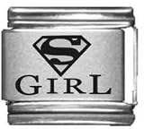 Clearly Charming Super Girl Italian Charm