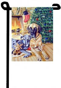 Great Dane Christmas Together - Garden Flags