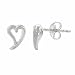 Modern Sterling Silver Small Love Mini Kids Open Heart Earrings Valentine's Day