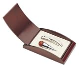 rosewood wine stopper-corkscrew set