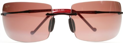 Maui Jim R517-07 Red Thousand Peaks Rimless Sunglasses Polarised Lens Category On Sale
