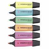 SWS48560 - BOSS Highlighter, Chisel Point, 6 Color Set in Wallet