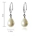 Lureme Women 10mm Teardrop Cream Faux Simulated Pearl Silver Tone French Hook Drop Earrings 02001446