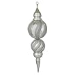 29" Silver Shatterproof Finial Commercial Size Christmas Ornament Decoration