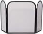Uniflame Solid 3 Panel Pebble Finish Wrought Iron Fireplace Screen