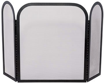 Uniflame Solid 3 Panel Pebble Finish Wrought Iron Fireplace Screen Uniflame Solid 3 Panel Pebble Finish Wrought Iron Fireplace Screen