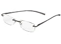 Foster Grant Reading Glasses  Le Carre Aluminium Silver Rimless 
Frame  +1.25
