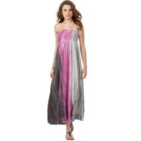Zinc Smocked Tie-Dye Maxi Tube Dress