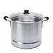 IMUSA USA Aluminum Steamer with Glass Lid 24-Quart, Silver