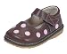 Brown Polka Dots Kids Squeaky Shoes