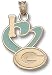 Green Bay Packers Solid 10K Gold ''I Heart G'' 3/4'' Enamel Pendant