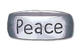Solid Sterling Silver Peace Band Ring