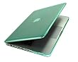 Bluecell Green Crystal Hard Case Cover for New Macbook Pro 13.3 13 Inch with Aluminum Unibody and Black Keyboard A1278 Compatible w/ Both Non-thunderbolt and Thunderbolt Version + Free Bluecell Cable Tie