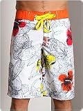 Diesel Deck Floral Board Shorts White
