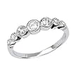 Sterling Silver Rhodium Ring with Clear CZ - Size: 5-9