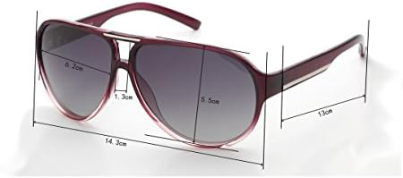 Polar Solar Women's Classic Aviator Style Sunglasses UV Protection,Gift Idea (Shiny Black Frame+Shiny Black Arm+G.Grey Lens)