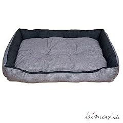 (28) XXL Grau Hundebett Hundekissen 120 x 85 x 20 cm