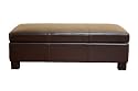 Baxton Studio Rocio Brown Bonded Leather Storage Ottoman