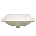 Decolav 1402-CWH 21-by-15-Inch Rectangular Vitreous China Undermount Lavatory Sink with Overflow, Ceramic, White
