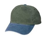 NEW Port Authority - 2-Tone Garment Dyed Cap Green/SteelBlu-OSFA