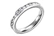 Momento[360] Milgrained Channel-Set Eternity Titanium Band