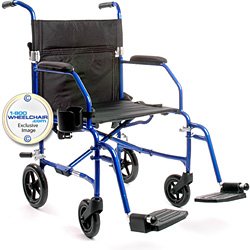 Excel FREEDOM CHAIR Transport Chair - 19 wide - Blue