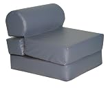 Studio Chair Sleeper Jr. Twin 28 Cobalt Vinyl By Elite Furniture