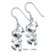 Sterling Silver Peanuts Snoopy Earrings On French Wires
