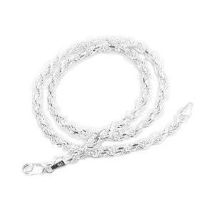 5mm Diamond-Cut Sterling Silver Rope Chain 30