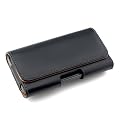 G�rteltasche LEDERH�LLE mit festem Clip f�r Apple iPhone 3G / 3GS / 4 / 4S in SCHWARZ von kwmobile